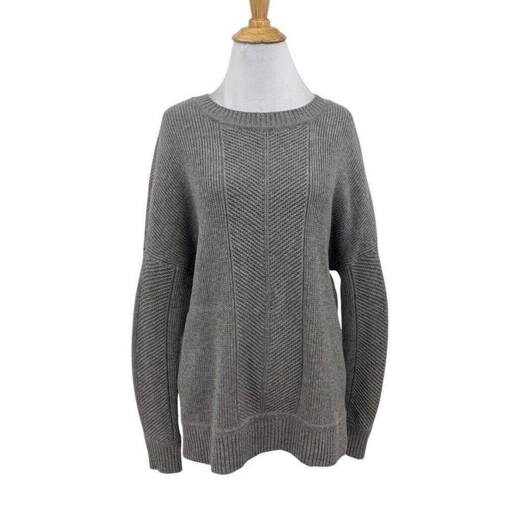 Athleta Sweater Womens XS Extra Small Gray Wool Cashmere Blend Habitat *READ